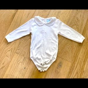 Bella Bliss Peter Pan collared white onesie